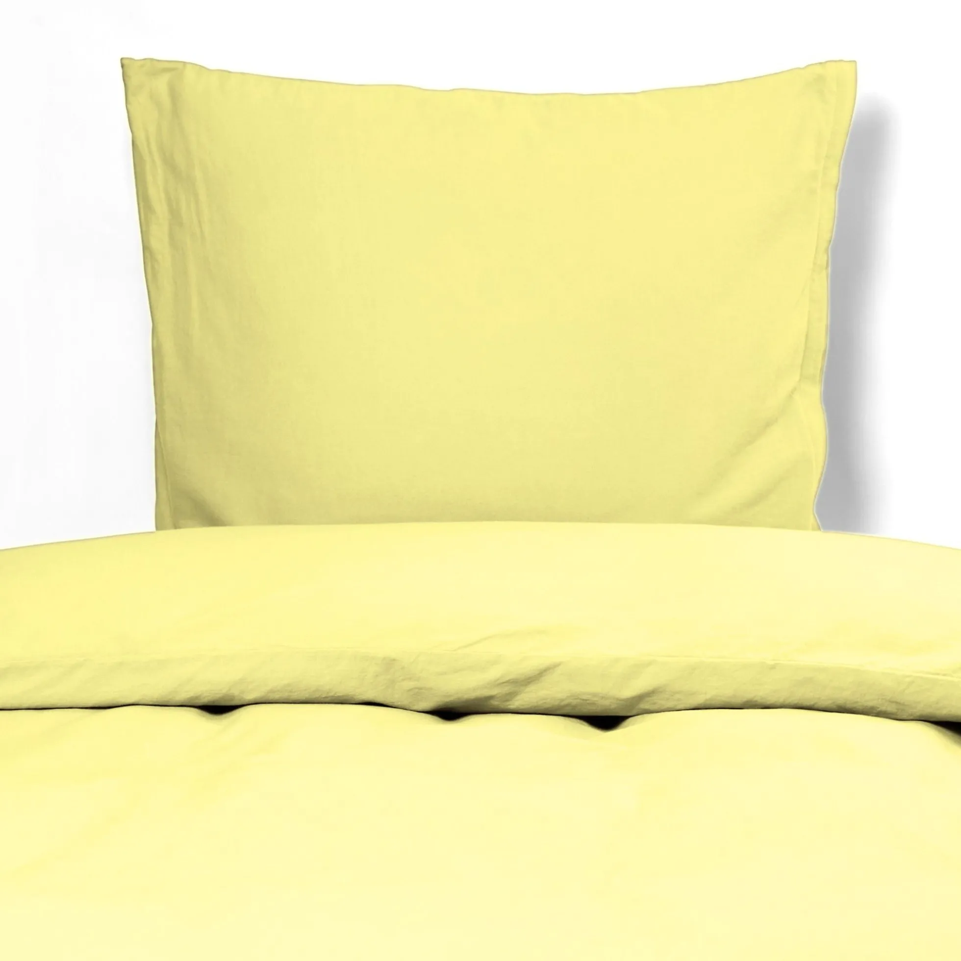 Pudebetræk 60x63 cm - Stonewashed - Firm yellow