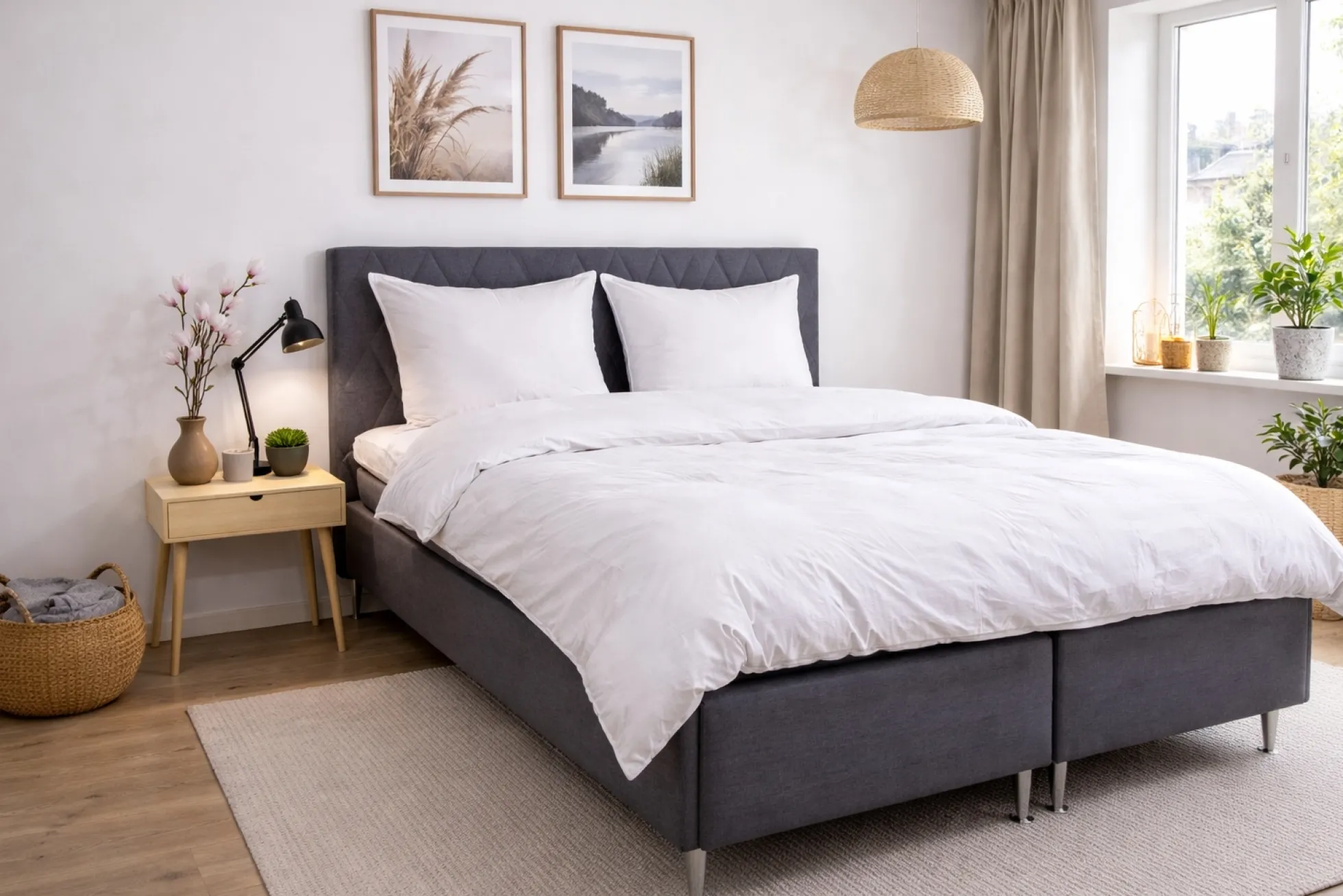 Pudebetræk 60x63 cm - Stonewashed - Firm white