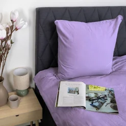 Pudebetræk 60x63 cm - Stonewashed - Firm purple