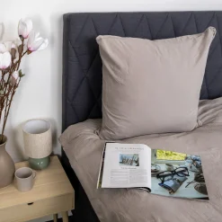 Pudebetræk 60x63 cm - Stonewashed - Firm grey