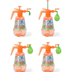 Pumpe med vandballoner 100 stk. - Hurtig klargøring til vandleg - Orange pumpe