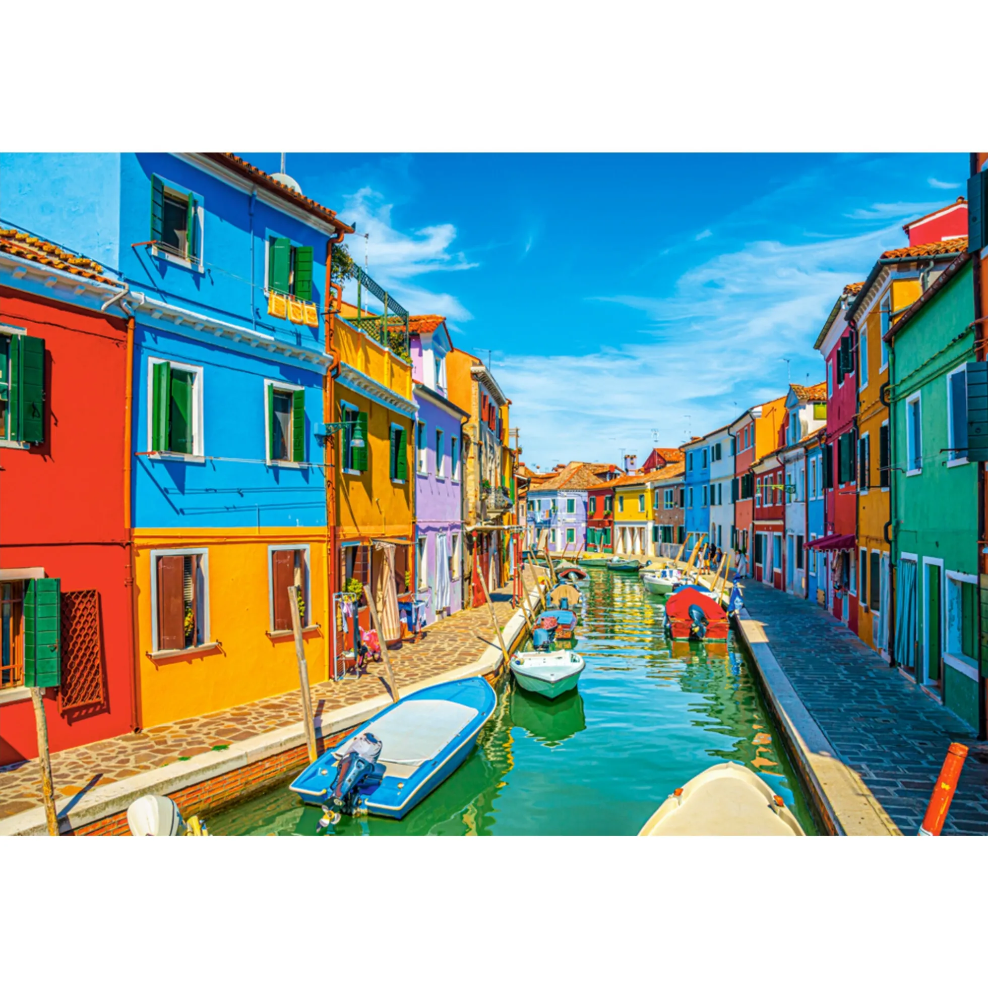 Puslespil med Burano kanal - 1000 brikker