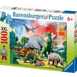 Puslespil med dinosaur - 100 brikker