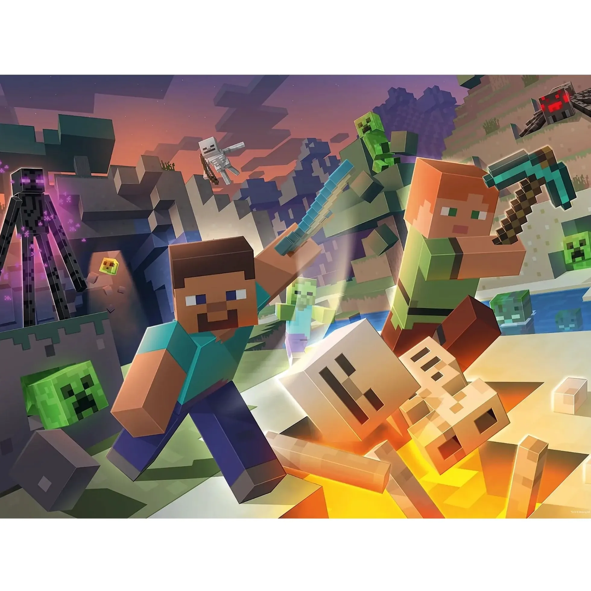 Puslespil med Minecraft - 100 brikker