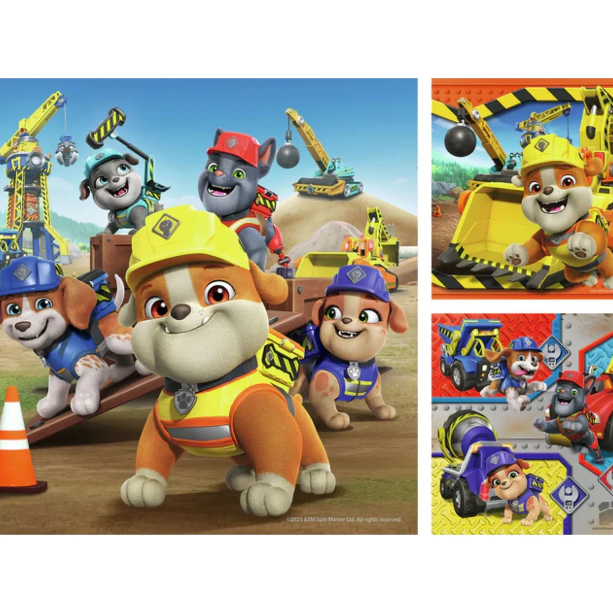 Puslespil med Paw Patrol - 3x49 brikker - Rubble