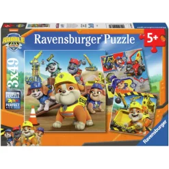 Puslespil med Paw Patrol - 3x49 brikker - Rubble