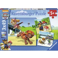 Puslespil med Paw Patrol - 3x49 brikker