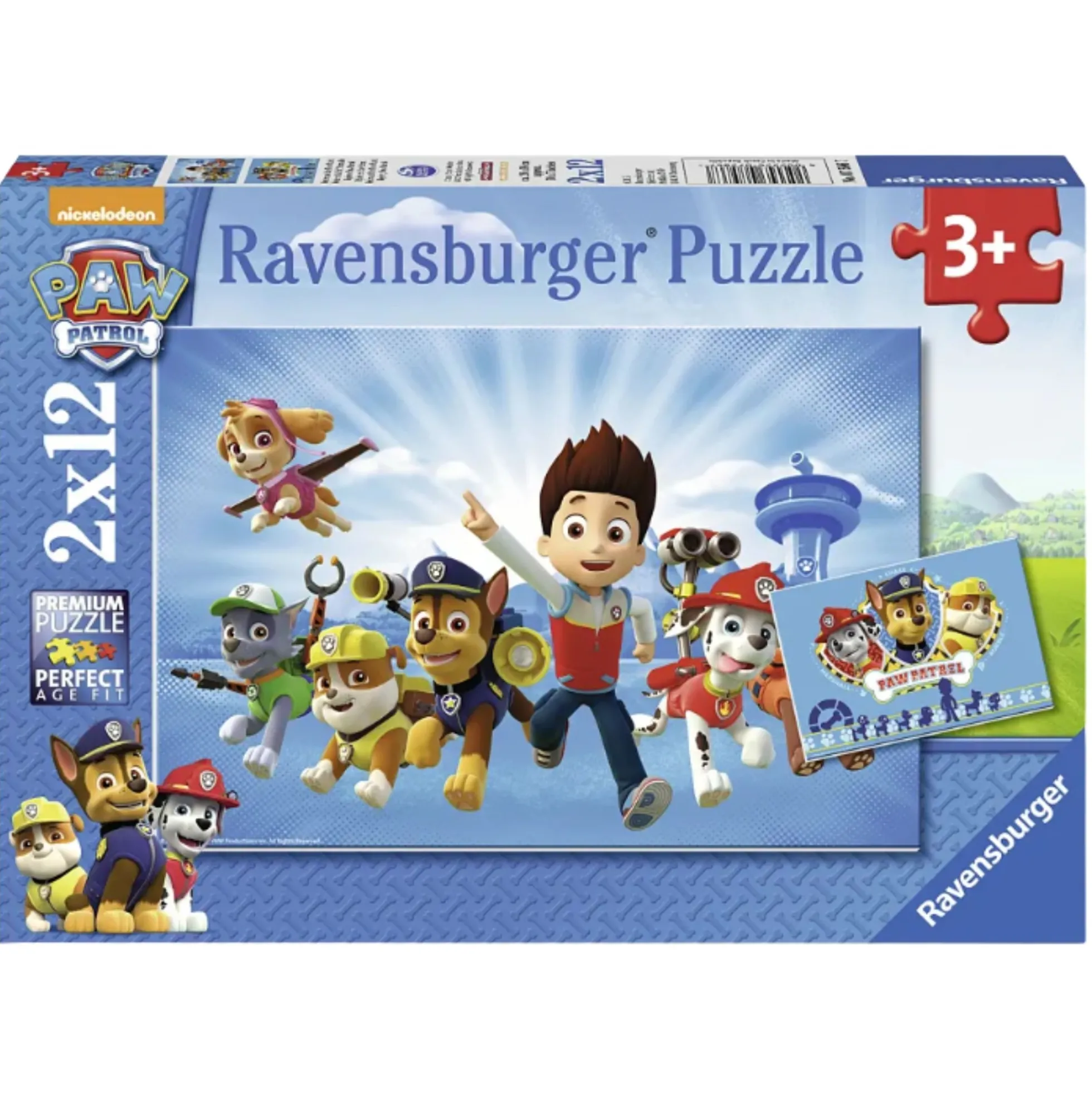Puslespil med Paw Patrol - 2x12 brikker