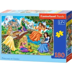 Puslespil med prinsesser i haven - 180 brikker