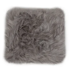 Pyntepude - Fake fur - 45x45 cm - Grå - Blød sofapude