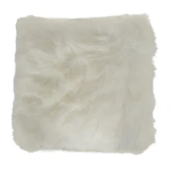 Pyntepude - Fake fur - 45x45 cm - Hvid - Blød sofapude