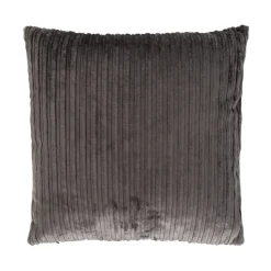 Pyntepude - 45x45 cm - ​​​​​​​Antracit - Sofapude med fløjls look - Borg Living