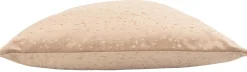 Pyntepude - 45x45 cm - Beige farvet med guld print - Sofapude med blødt velour look - Borg living