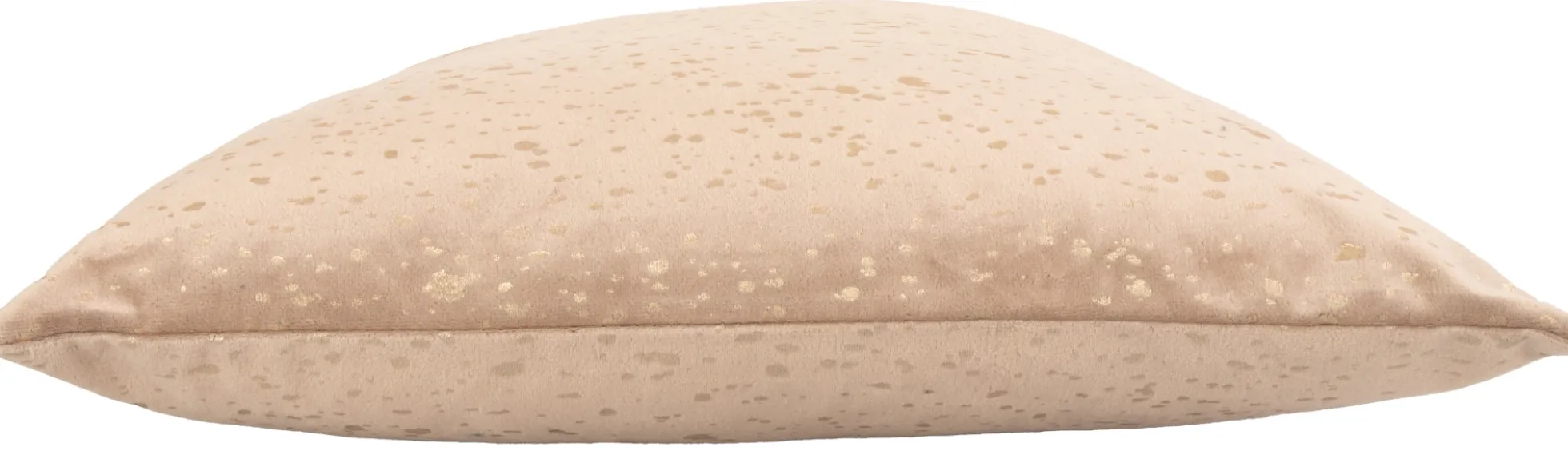 Pyntepude - 45x45 cm - Beige farvet med guld print - Sofapude med blødt velour look - Borg living