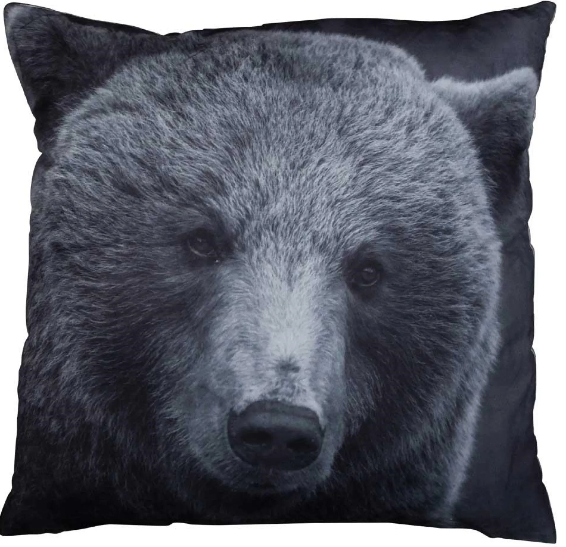Pyntepude 45x45 cm - Bjørnemotiv - Vendbart design - Blød sofapude fra Borg Living