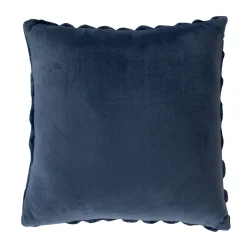 Pyntepude - 45x45 cm - Blå - Fake fur sofapude - Eksklusiv vaffelstruktur - Nordstrand Home