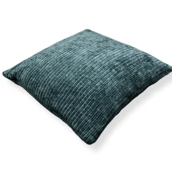 Pyntepude 45x45 cm - Blågrøn sofapude med fløjls look - Blød pude til sofaen - Borg Living