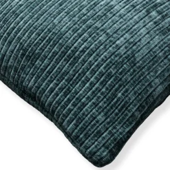 Pyntepude 45x45 cm - Blågrøn sofapude med fløjls look - Blød pude til sofaen - Borg Living