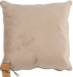 Pyntepude - 45x45 cm - Ensfarvet lys grå - Velour - Borg Living