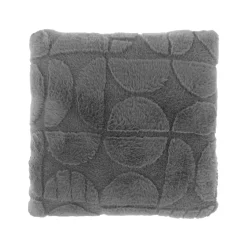 Pyntepude - 45x45 cm - Fake fur - Mørkegrå