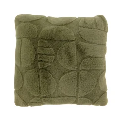 Pyntepude - 45x45 cm - Fake fur - Vinter grøn