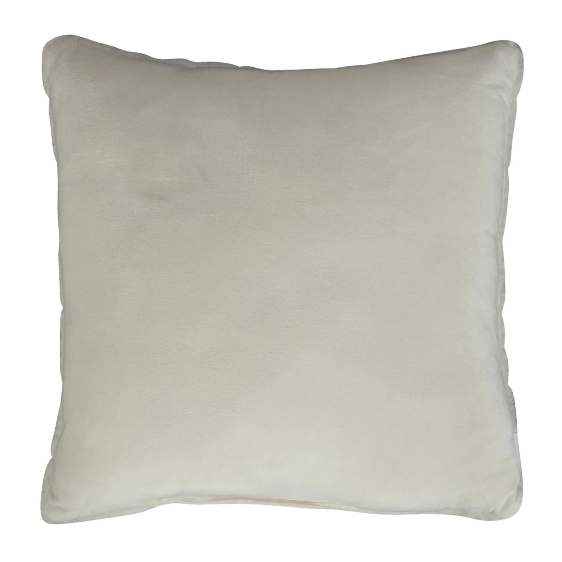 Pyntepude - 45x45 cm - Hvid - Fake fur sofapude med striber - Nordstrand Home