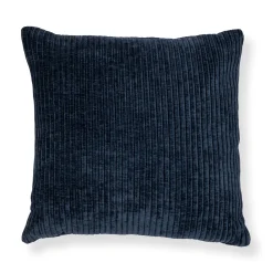 Pyntepude 45x45 cm - Mørkeblå sofapude med fløjls look - Blød pude til sofaen - Borg Living