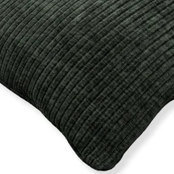 Pyntepude 45x45 cm - Mørkegrøn sofapude med fløjls look - Blød pude til sofaen - Borg Living