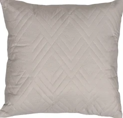 Pyntepude - 45x45 cm - 2 sidet - Sandfarvet og hvid - Sofapude