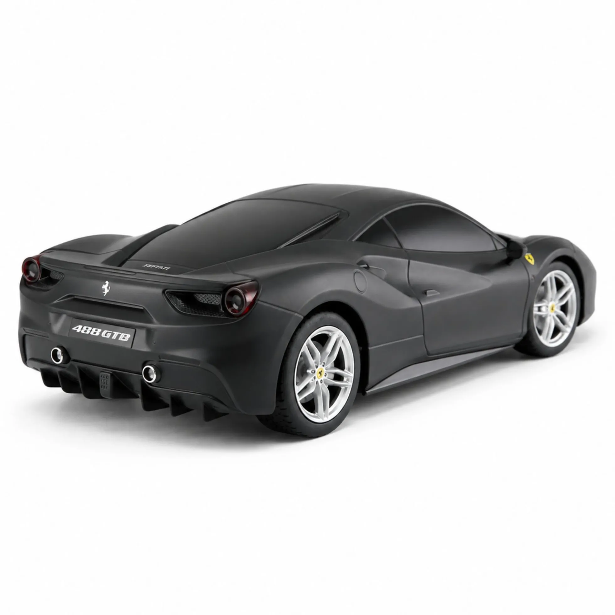 Rastar fjernstyret Ferrari 488 GTB 27 MHz - Mat sort - 19 cm