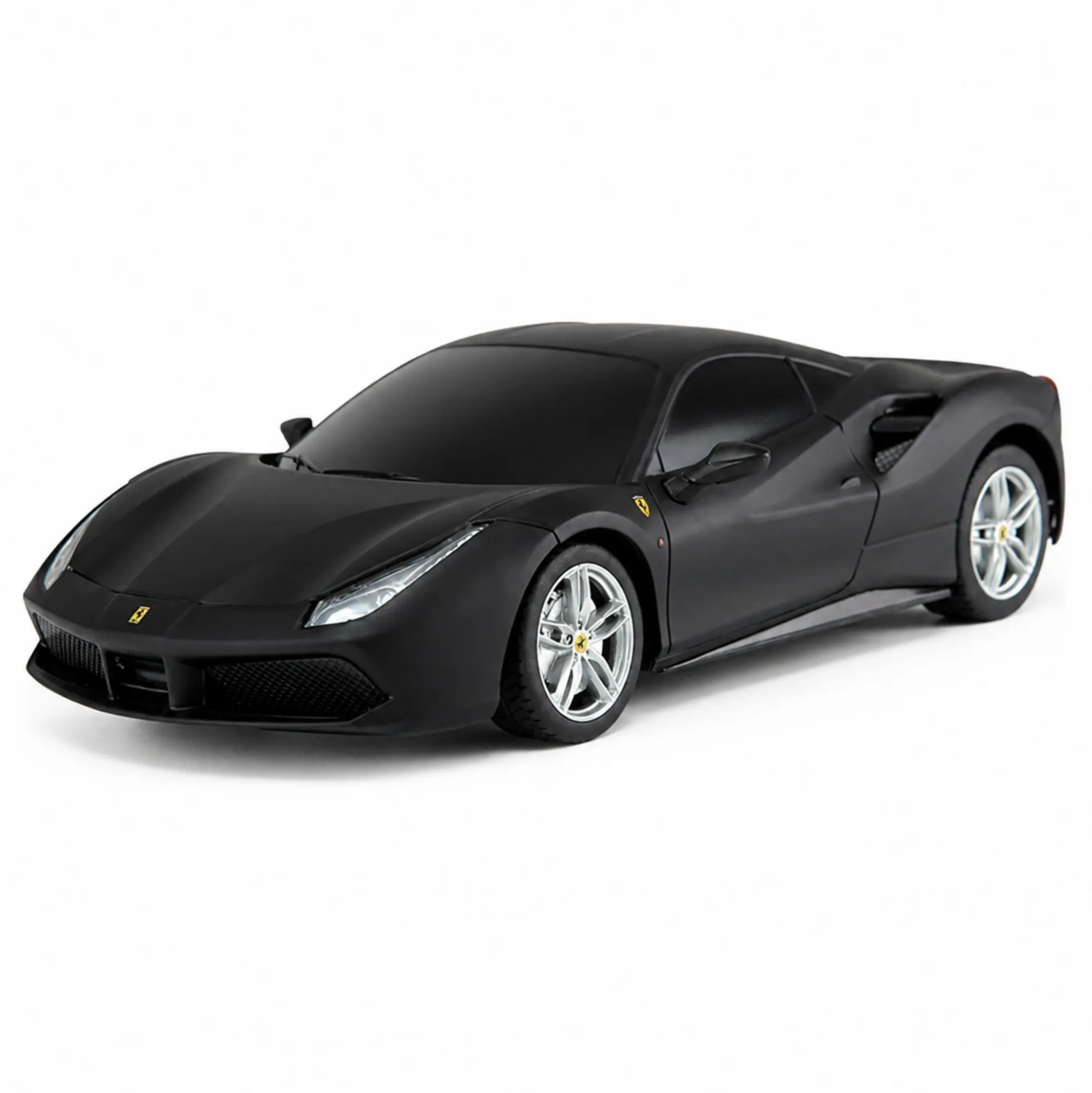 Rastar fjernstyret Ferrari 488 GTB 27 MHz - Mat sort - 19 cm