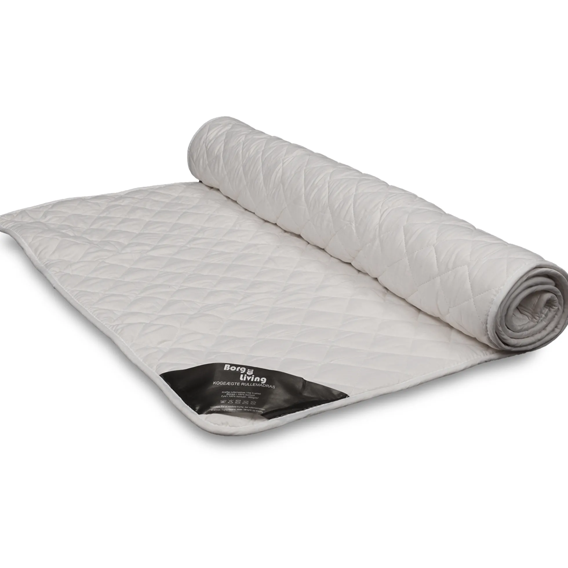 Rullemadras U-Split - 180x210 cm - Kogeægte Bomuld - Borg Living