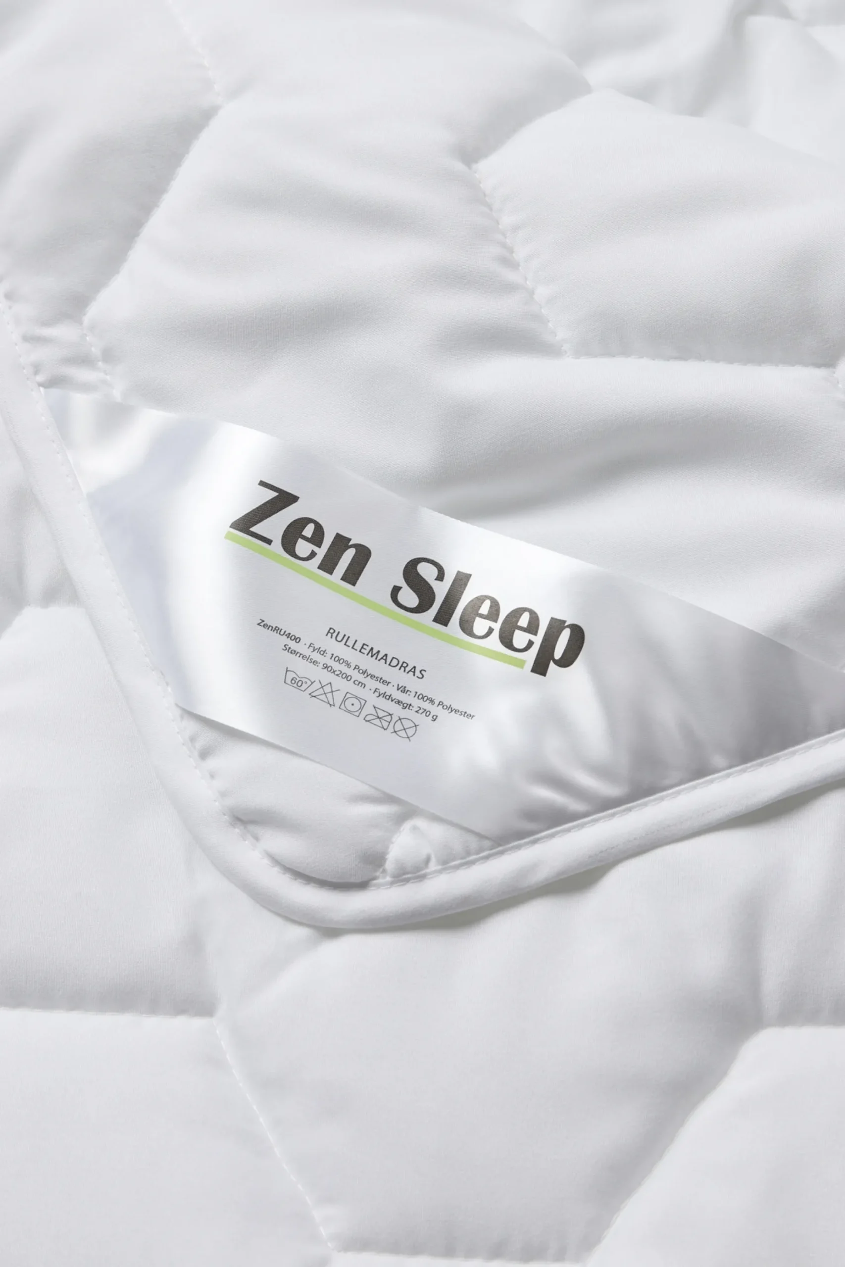 Rullemadras - 90x200 cm - Allergivenlig 7D microfibre - Zen Sleep madrasbeskytter