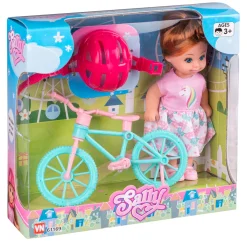 Sally med cykel inkl. hjelm