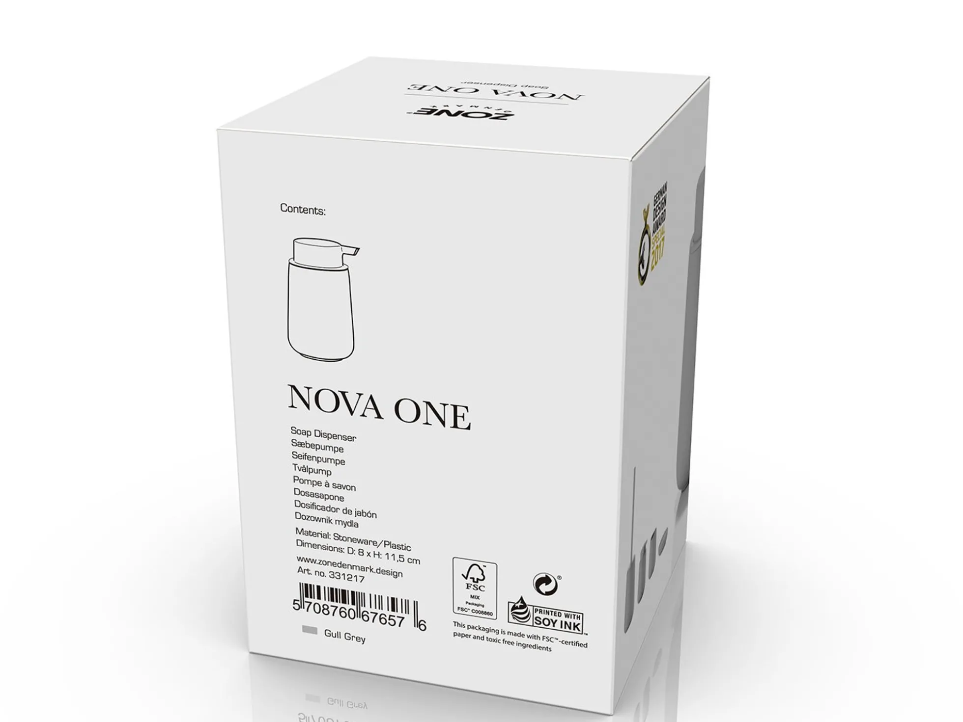 Sæbedispenser - Zone Denmark - Nova One Gull Grey