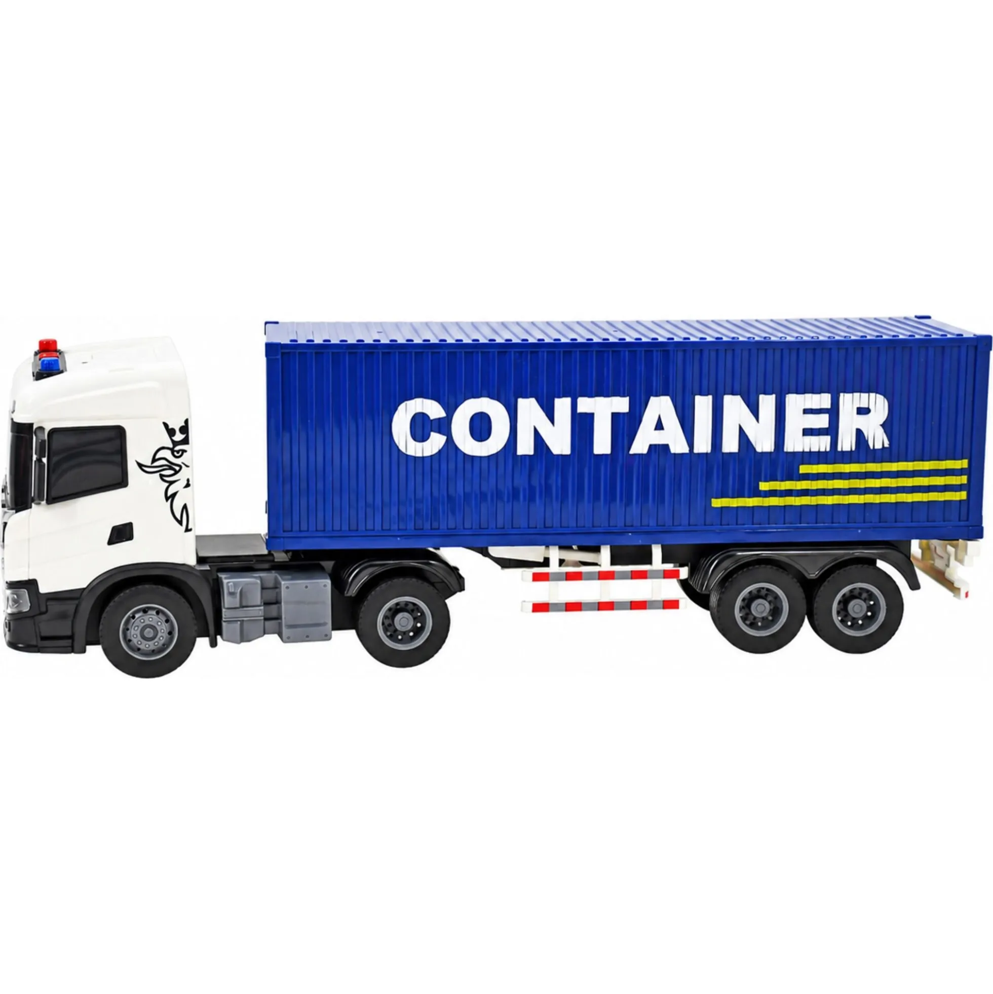 Scania lastbil med container, lys og lyd - 41x9,5x14 cm