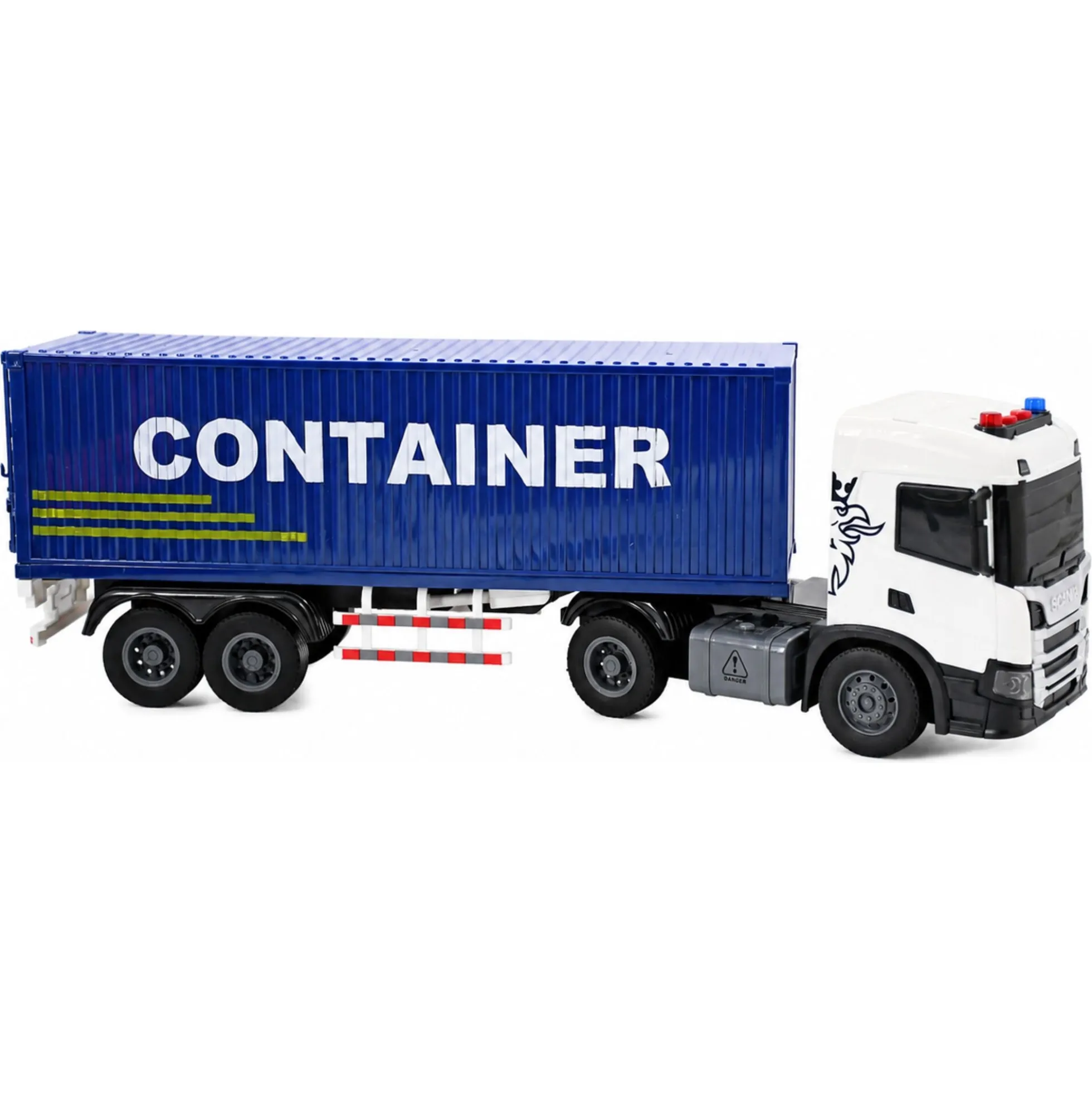 Scania lastbil med container, lys og lyd - 41x9,5x14 cm