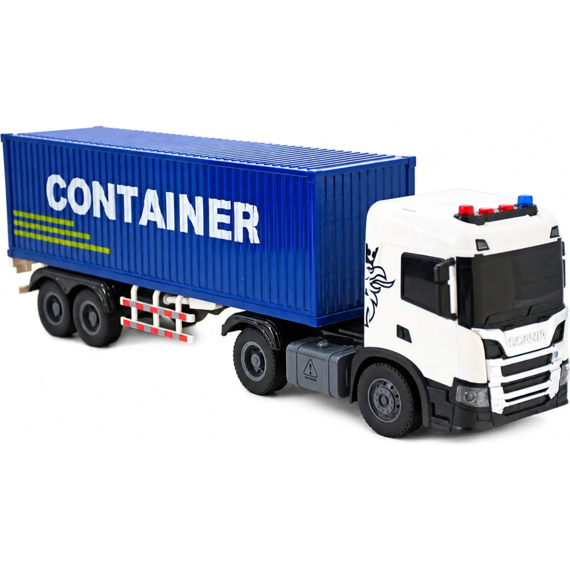 Scania lastbil med container, lys og lyd - 41x9,5x14 cm