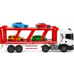 Scania lastbil med hænger og biler, lys og lyd - 41x9,5x15 cm