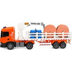Scania lastbil med kran og tilbehør, lys og lyd - 41x9,5x15 cm