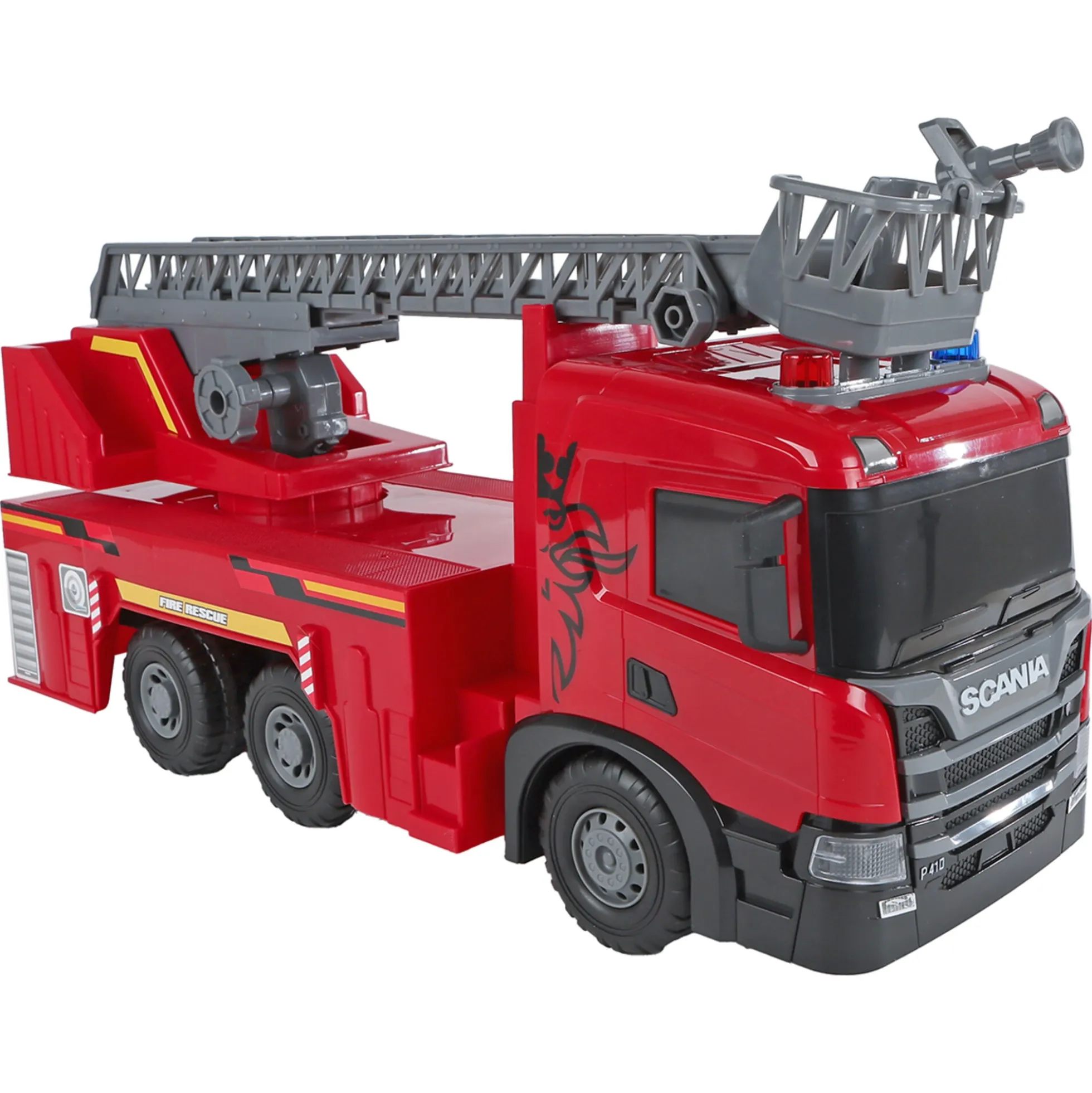 Scania legetøjsbrandbil med lys og lyd - 56 cm