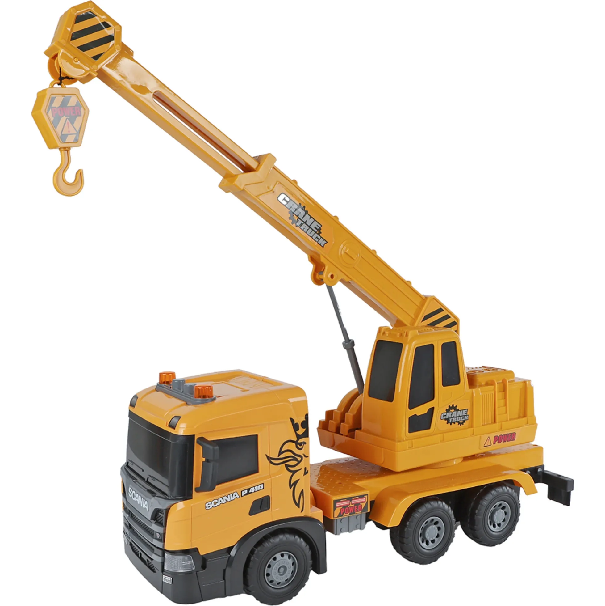 Scania legetøjskranbil med bevægelig kran og førerhus - 56 cm