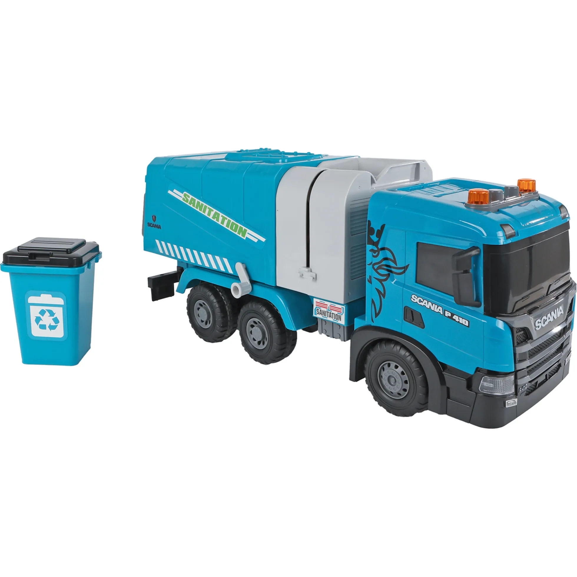 Scania legetøjsskraldebil med lys og lyd - 56 cm