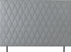 Sengegavl 180x135 cm - Lysegråt hovedgærde med harlequin tern - Nordstrand Home