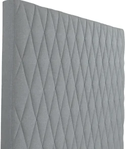Sengegavl 180x135 cm - Lysegråt hovedgærde med harlequin tern - Nordstrand Home