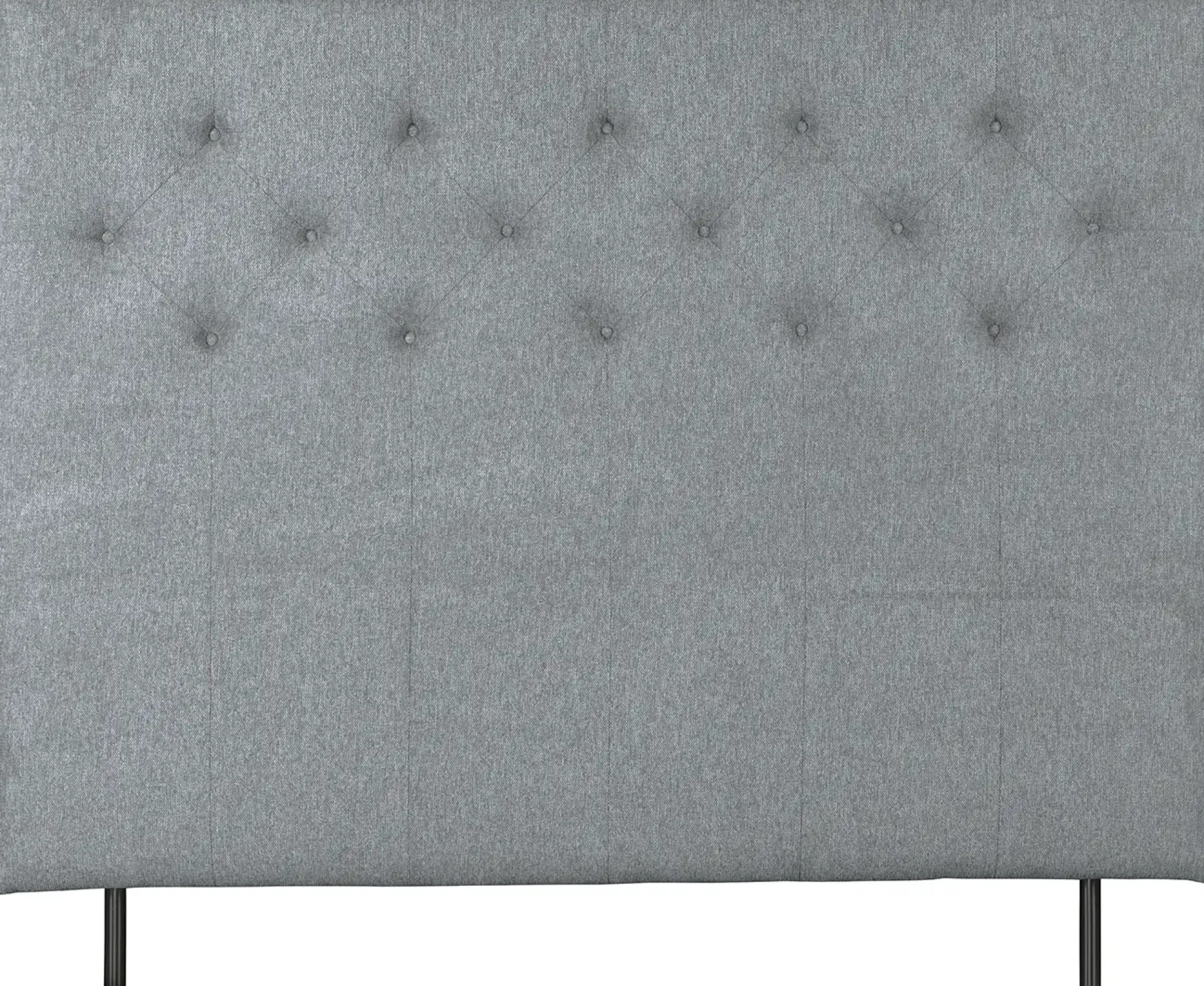 Sengegavl 160x150 cm - Lysegråt hovedgærde med knapper - Nordstrand Home