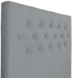 Sengegavl 160x150 cm - Lysegråt hovedgærde med knapper - Nordstrand Home