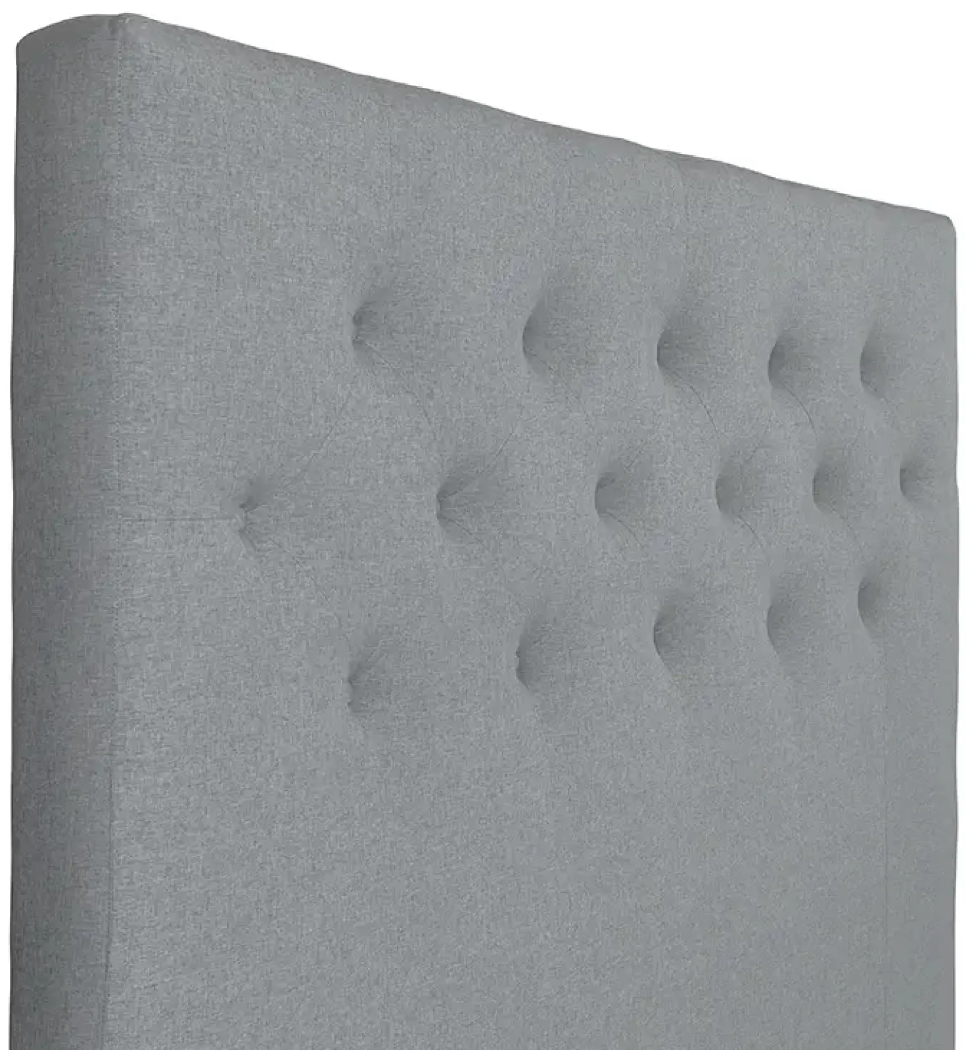 Sengegavl 160x150 cm - Lysegråt hovedgærde med knapper - Nordstrand Home
