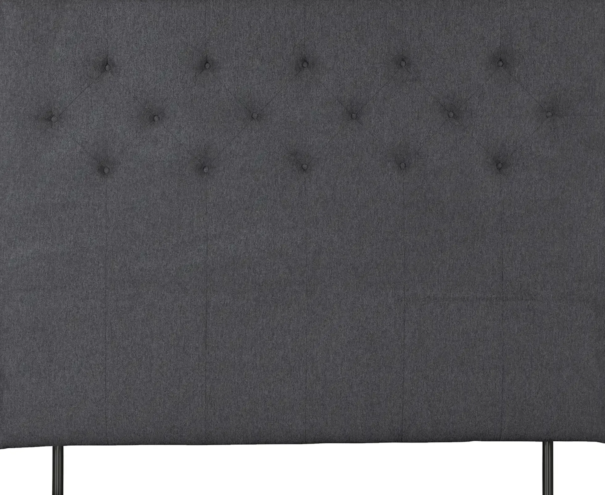 Sengegavl 160x150 cm - Mørkegråt hovedgærde med knapper - Nordstrand Home