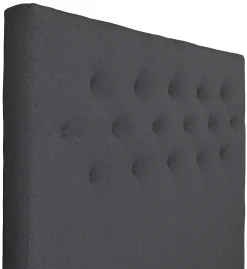 Sengegavl 160x150 cm - Mørkegråt hovedgærde med knapper - Nordstrand Home